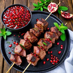 Кебаб из баранины с гранатовым маринадом и мятой
