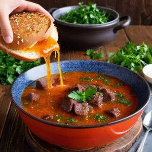 Харчо с говядиной и сливами