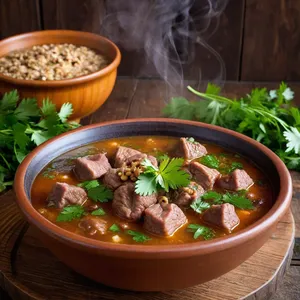 Харчо с ягненком и сливовым соусом