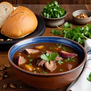 Харчо с уткой и алычой