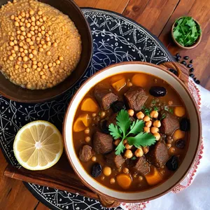 Харира с бараниной и черносливом