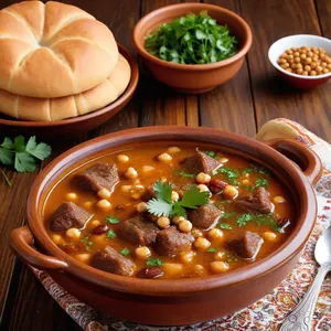 Харира с бараниной и финиками