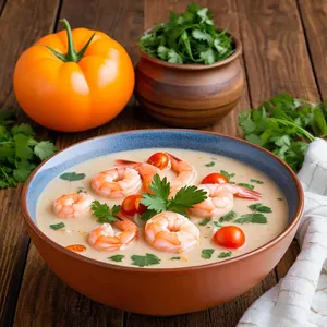 Харира с креветками и кокосовым молоком