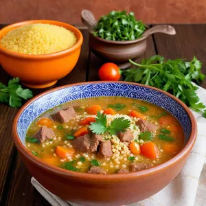 Харира с кускусом и овощами