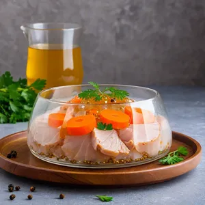 Холодец из курицы с лавровым листом и черным перцем