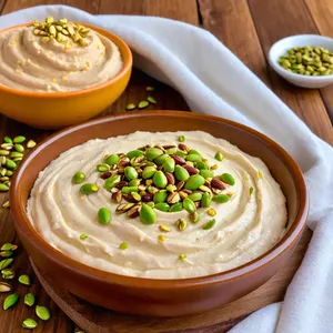 Хумус с фисташками и медом