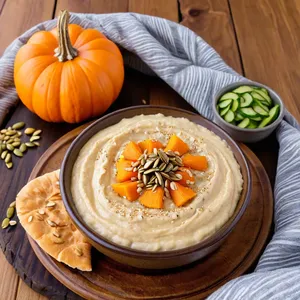 Хумус с тыквой и кленовым сиропом