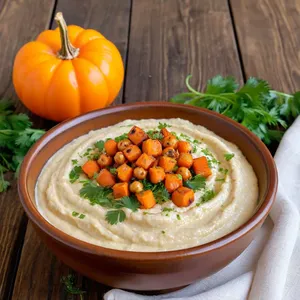 Хумус с жареной морковью и куркумой