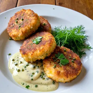 Котлеты из морского языка с каперсами и лимонным соусом