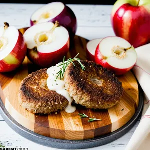 Котлеты из сельди с яблоком и луком