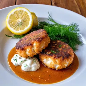 Котлеты из щуки с творожным соусом