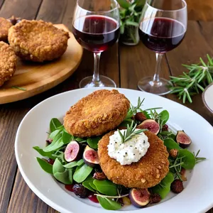 Котлеты с инжиром и козьим сыром