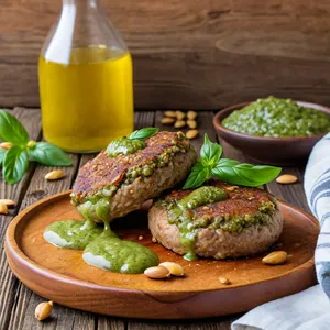 Котлеты с песто и кедровыми орешками