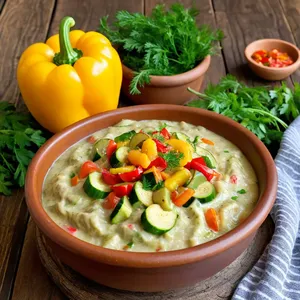 Кулеш с кабачками и сладким перцем