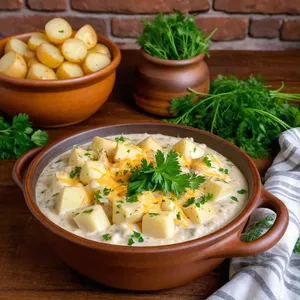 Кулеш с копченым сыром и картофелем