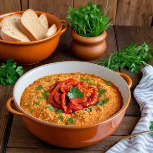Кулеш с печеным перцем и копченой паприкой