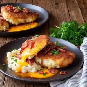 Куриные отбивные с беконом и сырной корочкой