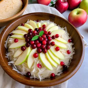 Квашеная капуста с яблоками и клюквой