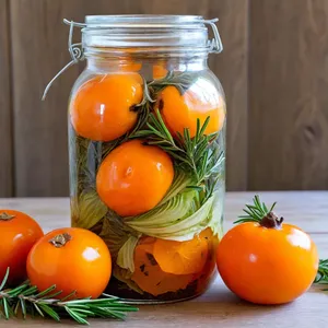 Квашеная капуста с хурмой и розмарином