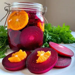 Квашеная свекла с имбирем и апельсином
