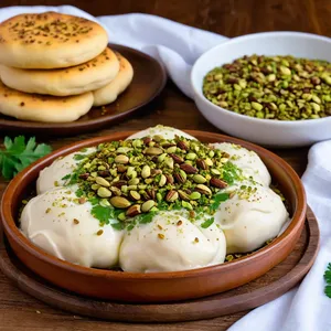 Манты с фисташками и ягненком