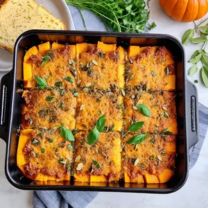 Мясная запеканка с тыквой и пармезаном