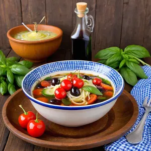 Минестроне с черешней и бальзамиком
