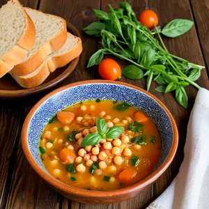 Минестроне с нутом и шафраном