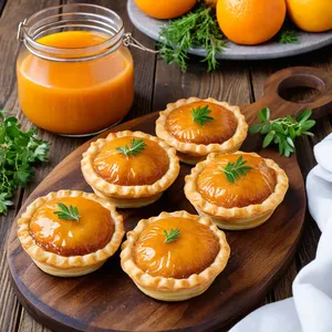 Мини-пирожки с уткой и апельсиновым соусом