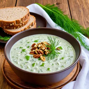 Огуречный таратор с укропом и грецкими орехами