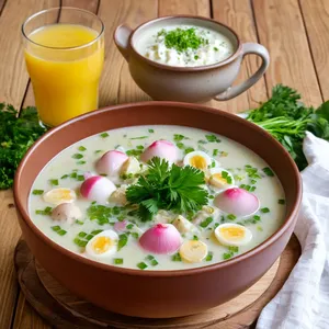 Окрошка на тане с бараниной