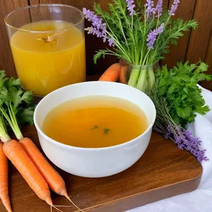 Овощной бульон с корнем куркумы и лавандой