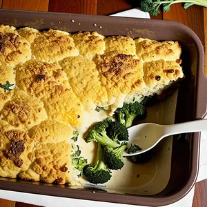 Овощной гратен с брокколи и цветной капустой