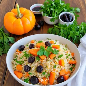 Овощной плов с морковью и черносливом