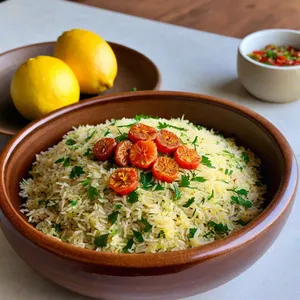 Овощной плов с цуккини и вялеными томатами