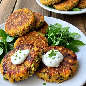 Овощные котлеты с баклажаном и булгуром