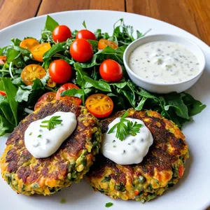 Овощные котлеты с чечевицей и морской капустой
