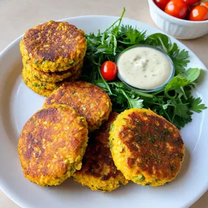 Овощные котлеты с тыквой и пшеном