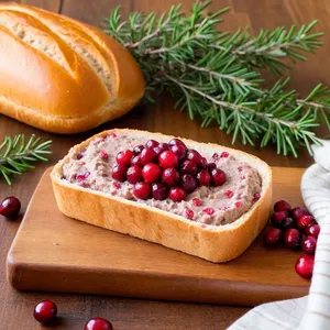 Паштет из индейки с клюквой и можжевельником