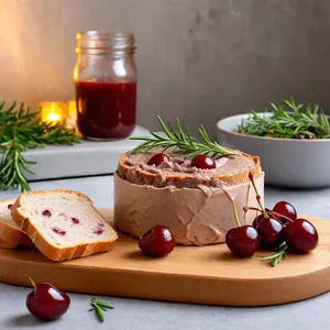 Паштет из кролика с розмарином и вишней