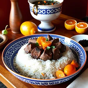 Плов с бараниной и кумкватом
