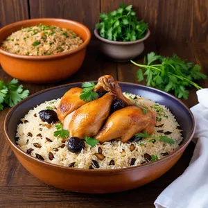 Плов с курицей и черносливом