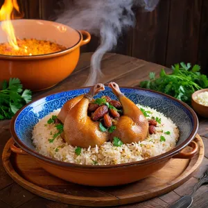 Плов с перепелкой и финиками