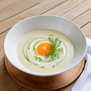 Потаж из фенхеля с апельсином и крем-фреш