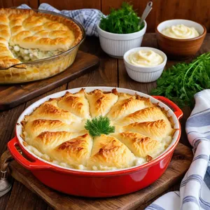 Рыбный пирог с треской и картофелем