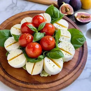 Салат Капрезе с инжиром и голубым сыром