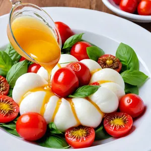 Салат Капрезе с инжиром и медовой заправкой