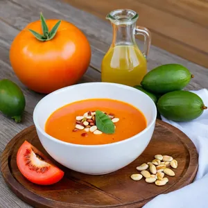 Сальморехо с фейхоа и кедровыми орешками