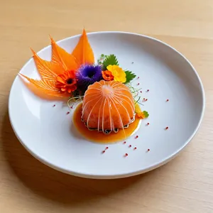 Сашими из морского ежа с трюфельной солью