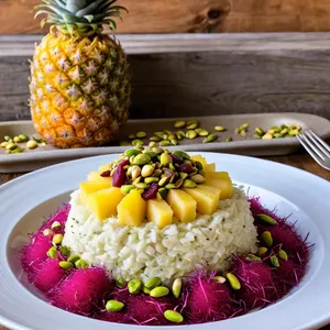 Сельдь под шубой с ананасом и фисташками
